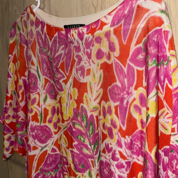 Ralph Lauren Pink and Orange Floral Top - Picture 4 of 6